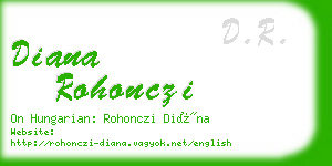 diana rohonczi business card